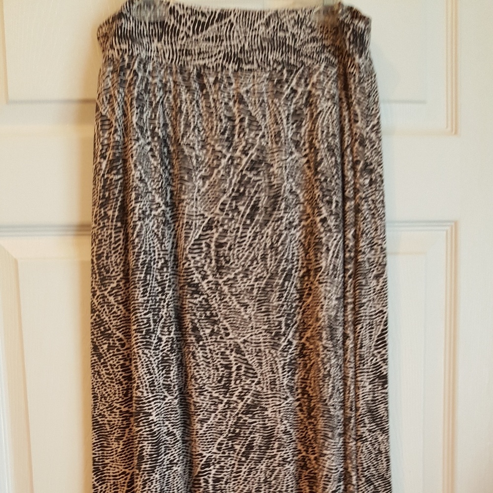 Adorable Roz & Ali Maxi Skirt - Brown & Cream